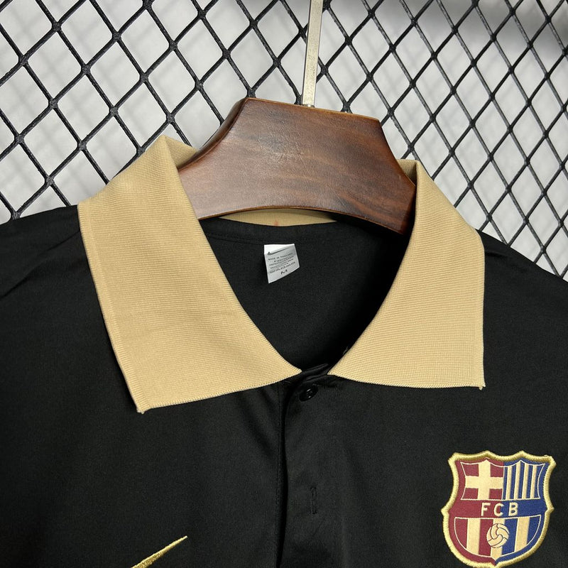 Camisa Barcelona Viagem Black 24/25 - POLO