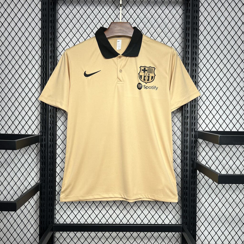 Camisa Barcelona Viagem Gold 24/25 - POLO