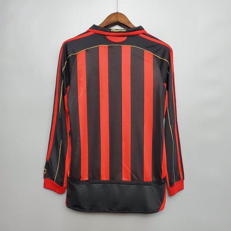 Camisa Milan Titular 06/07 - Versão Retro Manga Longa