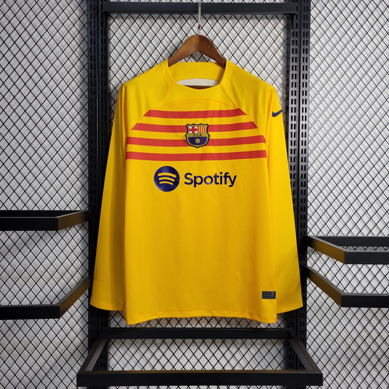 Camisa Barcelona 4 23/24 - Versão Torcedor Manga Longa