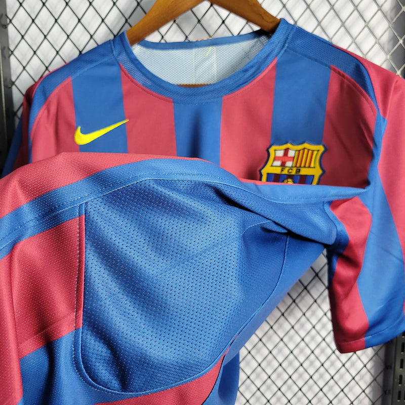 Camisa Barcelona Titular UCL FINAL 2006 - Versão Retro