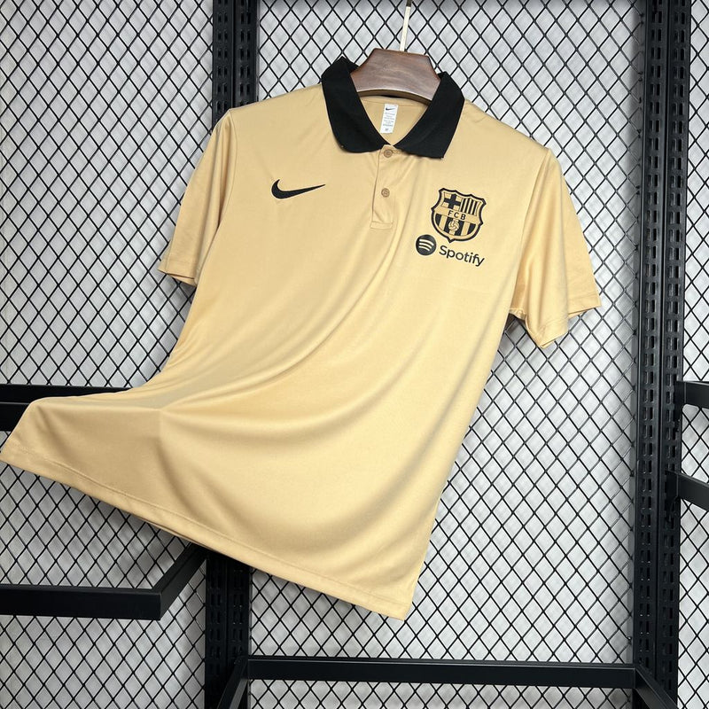 Camisa Barcelona Viagem Gold 24/25 - POLO