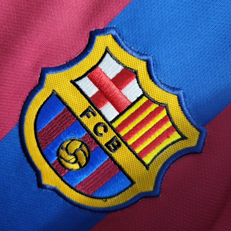 Camisa Barcelona Titular UCL FINAL 2006 - Versão Retro