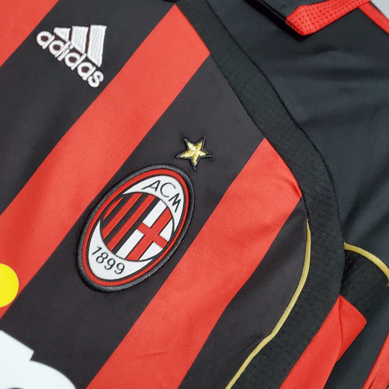 Camisa Milan Titular 06/07 - Versão Retro Manga Longa