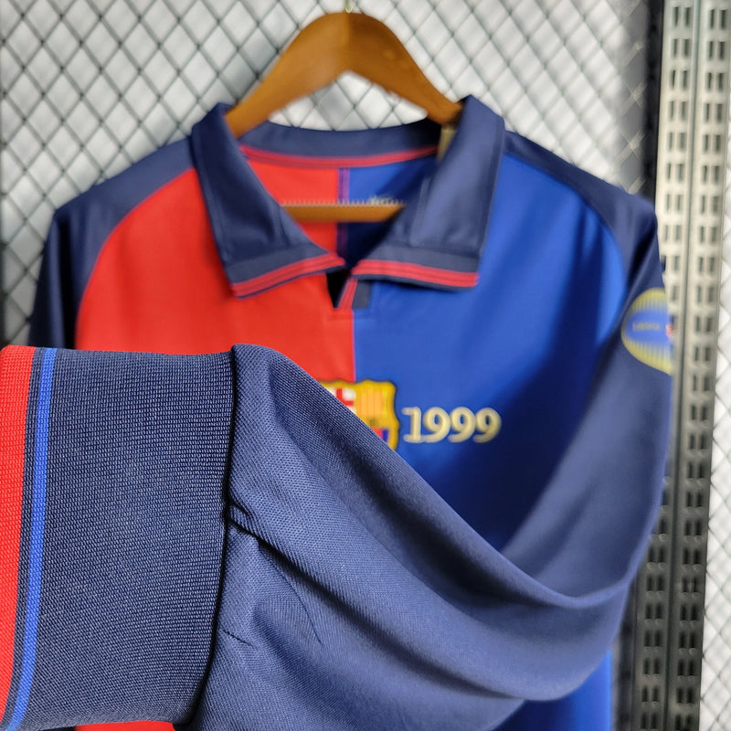 Camisa Barcelona Edição Comemorativa 100 Anos - Versão Retro Manga Longa