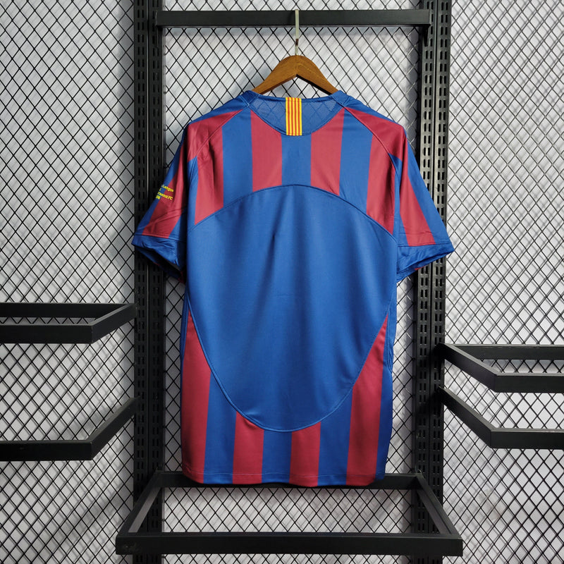 Camisa Barcelona Titular UCL FINAL 2006 - Versão Retro