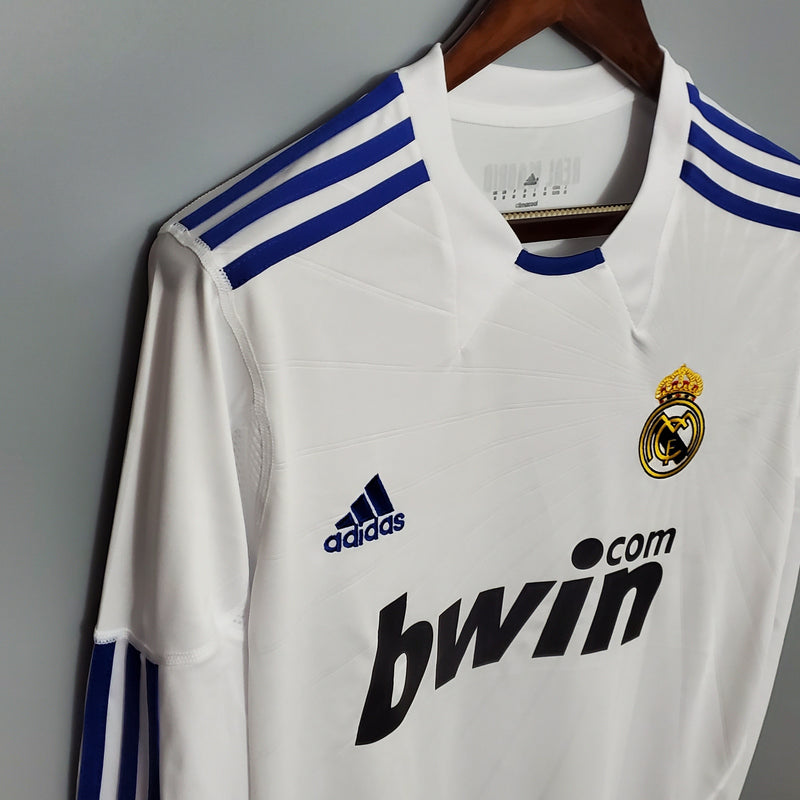 Camisa Real Madrid Titular 10/11 - Versão Retro Manga Longa