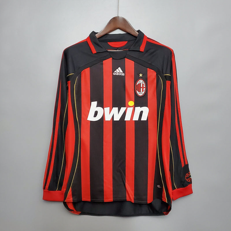 Camisa Milan Titular 06/07 - Versão Retro Manga Longa