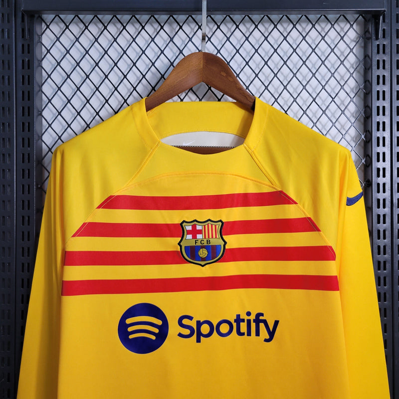 Camisa Barcelona 4 23/24 - Versão Torcedor Manga Longa