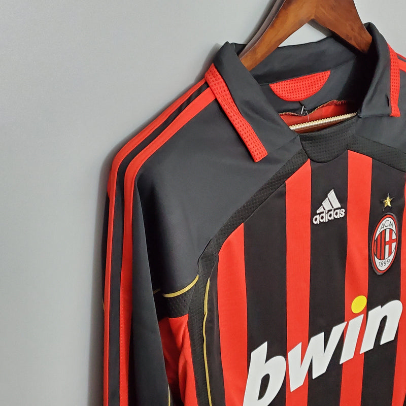 Camisa Milan Titular 06/07 - Versão Retro Manga Longa